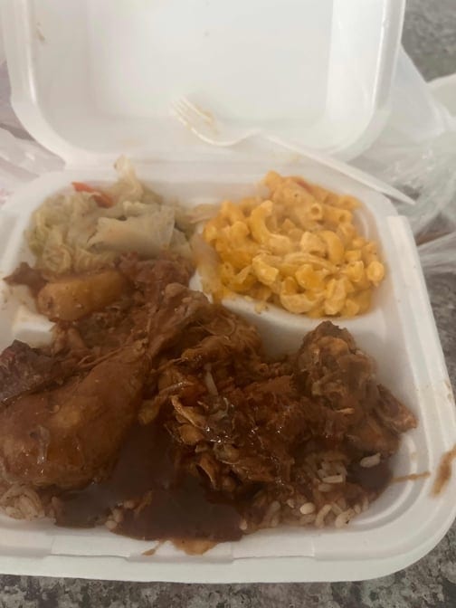 L-7. Brn. Stew Chicken Lunch.